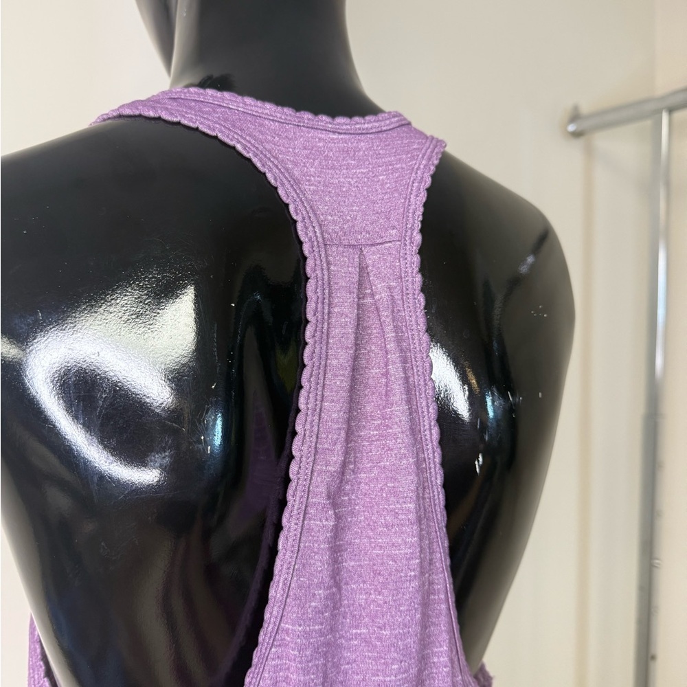 Lululemon 105 F Singlet Tank — Heathered Purple Fog (Size 8) Long Loose Tanktop - Picture 9 of 10